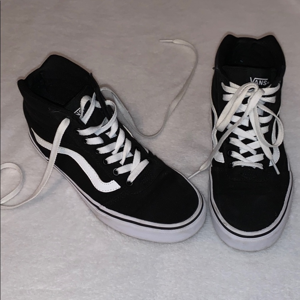 Black high top Vans